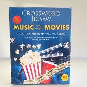 🎬 Crossword Jigsaw Puzzle – Music from Great Movies | 550 Pieces | NEW!